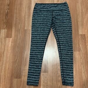 Zella Gray White Athletic Leggings Sz L